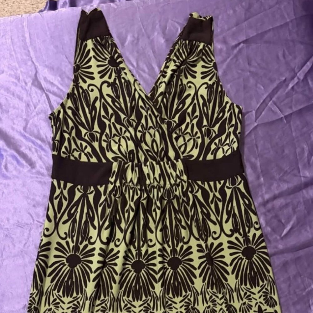 Dress Barn Floral Sleeveless A-Line Dress Size 12
